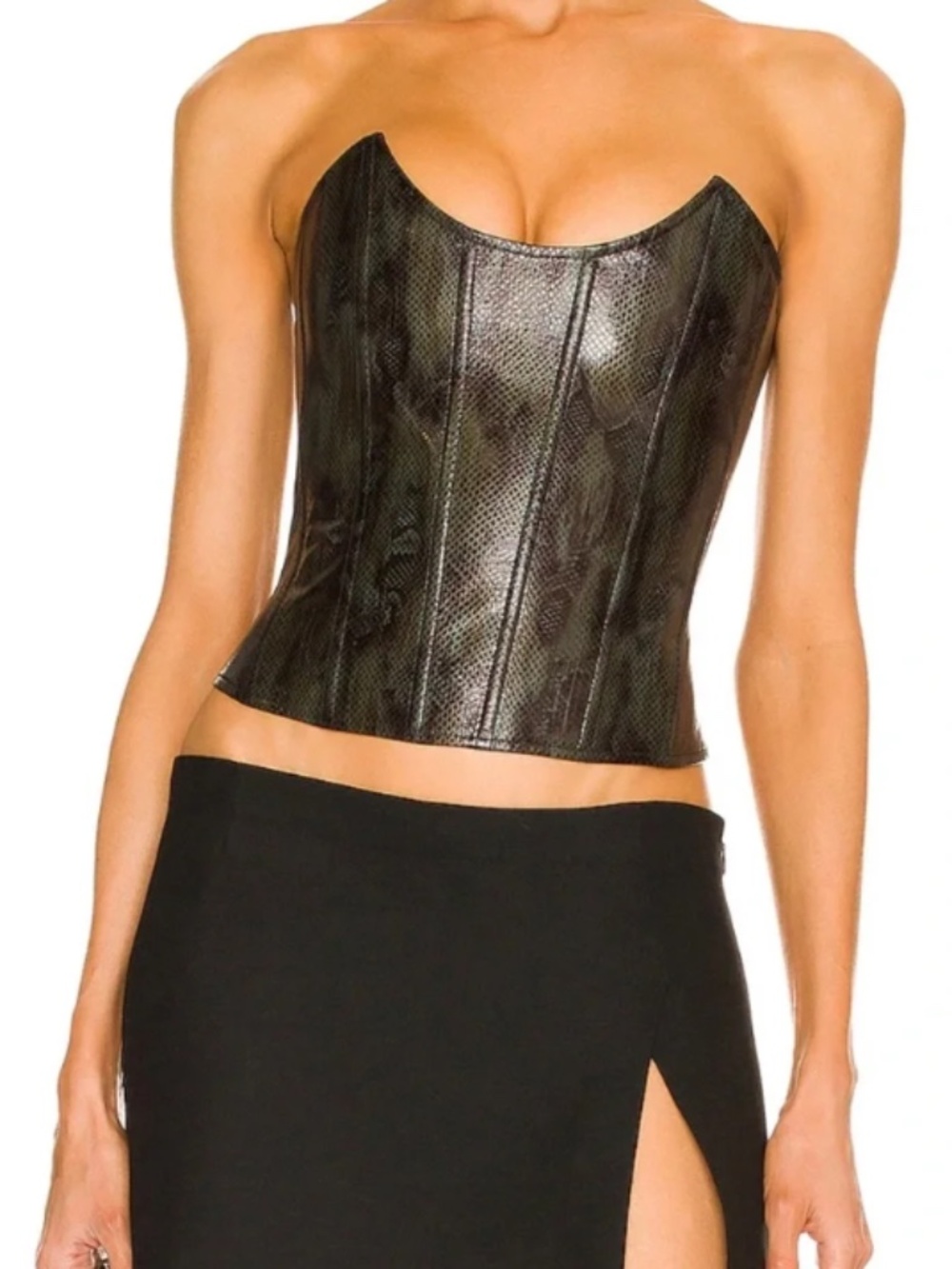 Miaou Corset Top Green/Black Medium